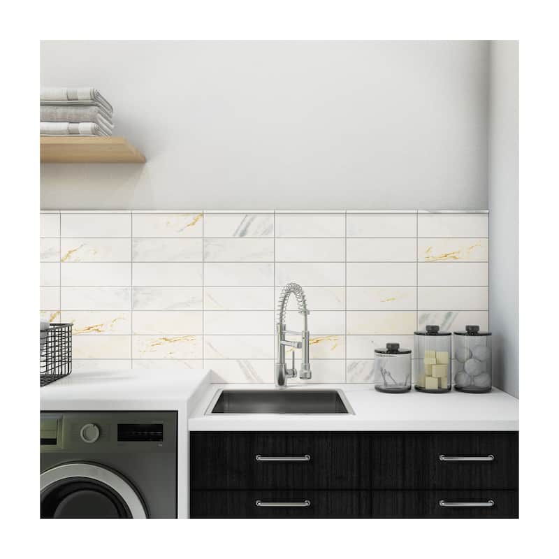 Daltile Pietra Divina 4" x 12" Marble Natural Stone Tile in Honed Namaste (30 PC Per Carton) (9.90 SQFT Per Carton)