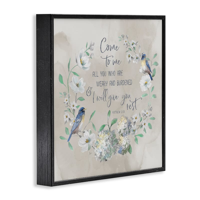 Stupell Comforting Proverb & Wreath Framed Giclee Art Design By Nan