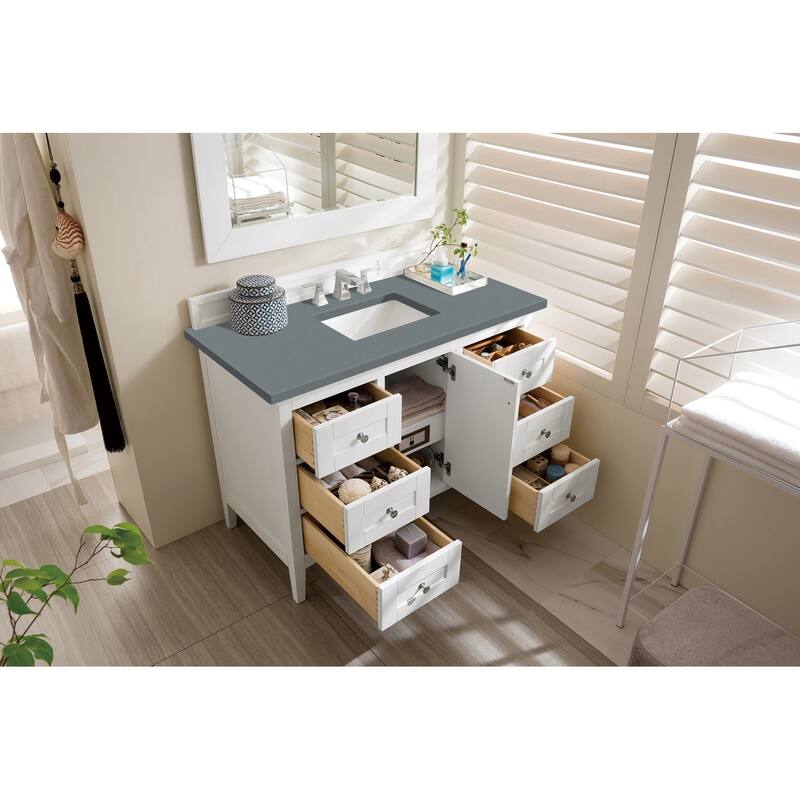 James Martin Vanities Palisades 48" Single Vanity, Bright White