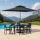Option Set of 9 - Black Table with Black Umbrella