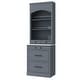 preview thumbnail 10 of 16, 83.7" Modern Tall Pantry Cabinet Set of 2 with Faux Marble Tops & Drawers