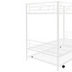 preview thumbnail 15 of 16, White Twin over Twin Size Metal Bunk Bed With Trundle, Can be Divided into Two Beds