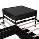 preview thumbnail 28 of 31, L-shaped Platform Bed with Trundle and Drawers Linked with built-in Desk Twin White