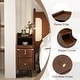 preview thumbnail 9 of 8, Gymax Solid Wood End Table w/ Pull-out Tray & 2 Storage Drawers Cable