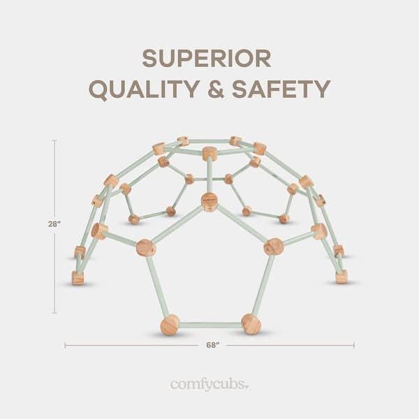 dimension image slide 3 of 5, Comfy Cubs Wooden Climbing Toys for Toddlers 3-6 - Montessori Climber for Kids - Easy to Assemble