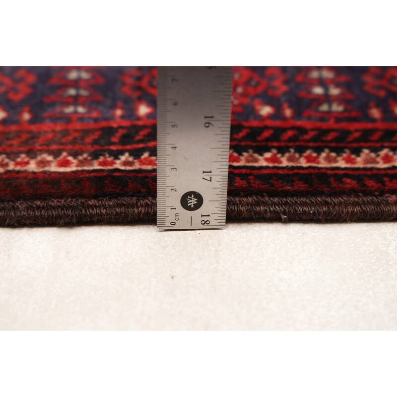 ECARPETGALLERY Hand-knotted Teimani Red Wool Rug - 3'8 x 6'10