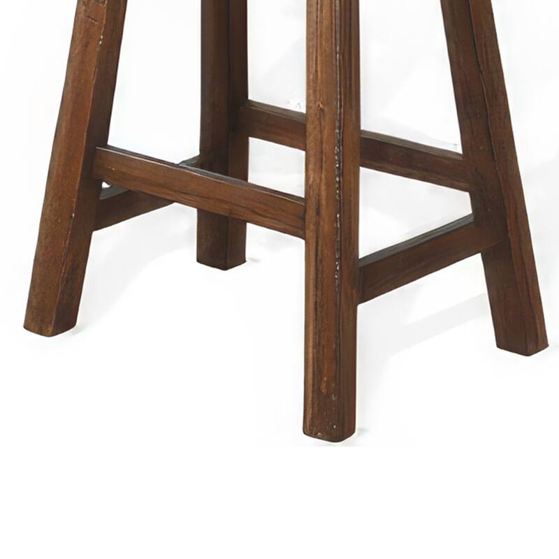 Reggie Barstool Set of 2, Saddle Seat, Mocha Brown Mahogany, 30 Inch