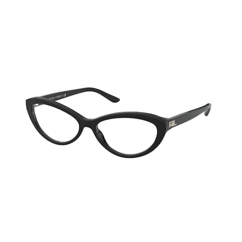 Ralph Lauren Shiny Black Woman Oval Eyeglasses