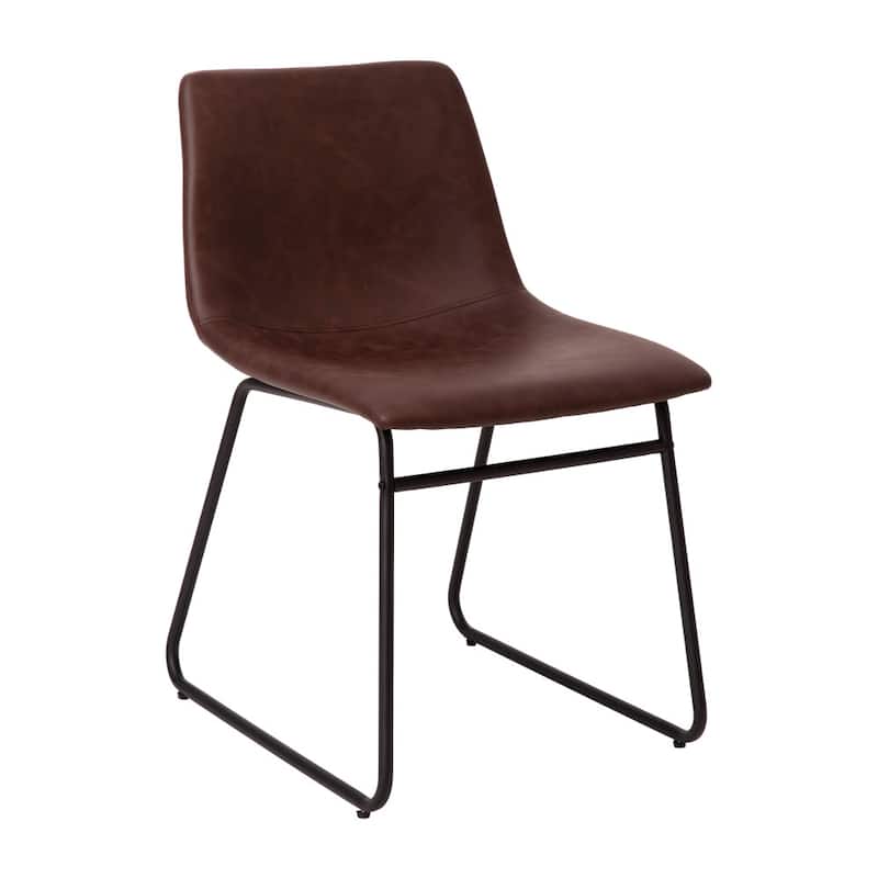 18 Inch Indoor Dining Table Chairs, LeatherSoft Upholstery-Set of 2
