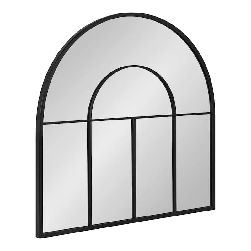 Kate and Laurel Solei Framed Arch Wall Mirror - 30x30 - Black