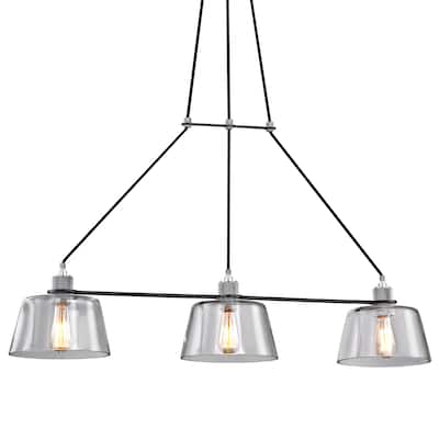 Troy Lighting Audiophile 3-light Old Silver/Polished Aluminum Pendant