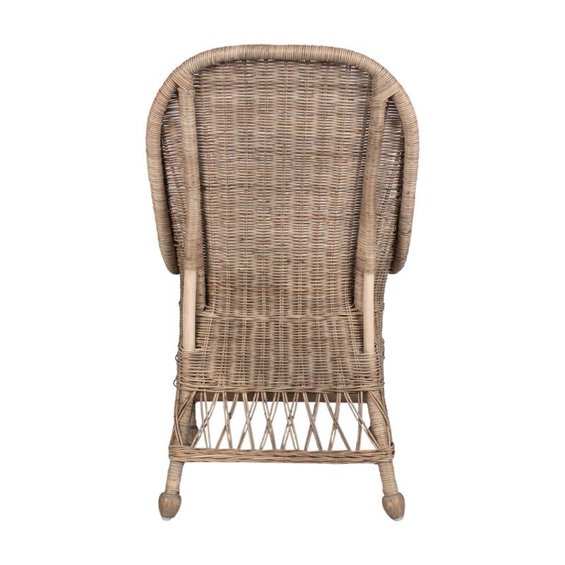 Natural Rattan Cushioned Dining Accent Chair by East at Main