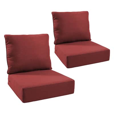 Pocassy 24"x24"x6" Thick Cushions Indoor/Outdoor Deep Seat Cushion