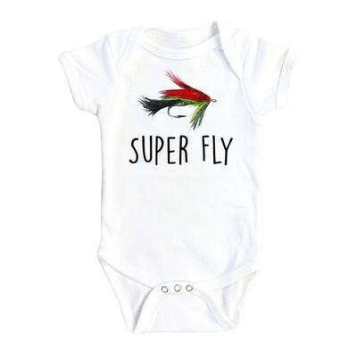 Fly Fishing - Baby Boy Girl Clothes Infant Bodysuit Funny Cute Newborn