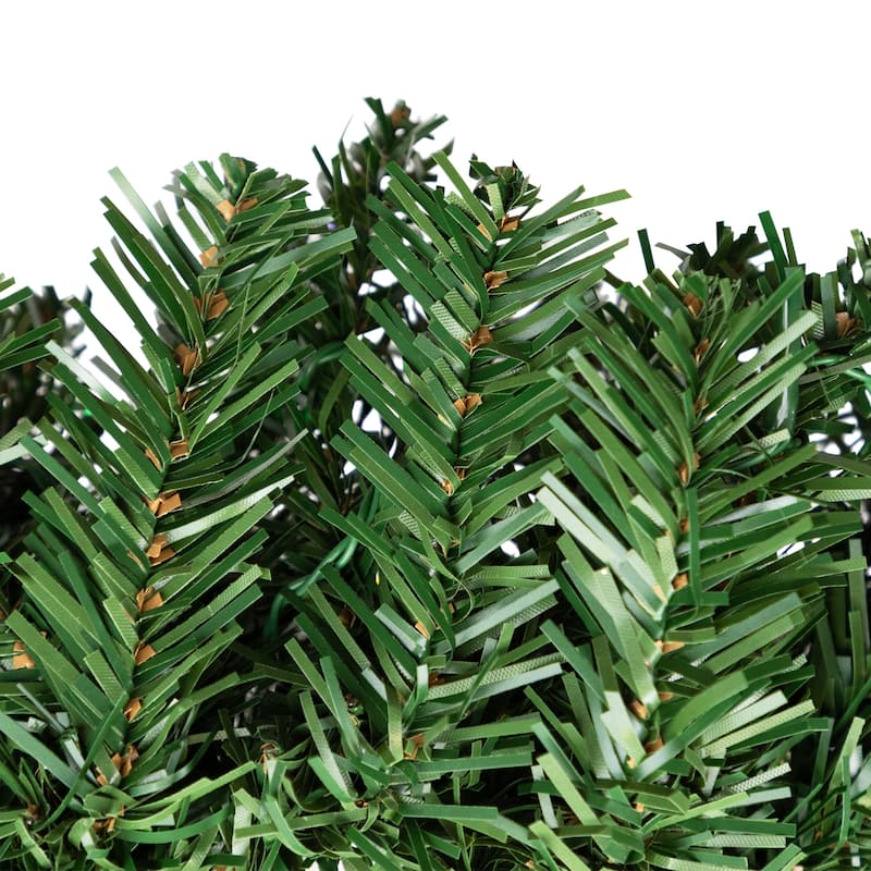 Pre-Lit Artificial Battery Operated Pine Christmas Wreath - 18" - LED Multicolor