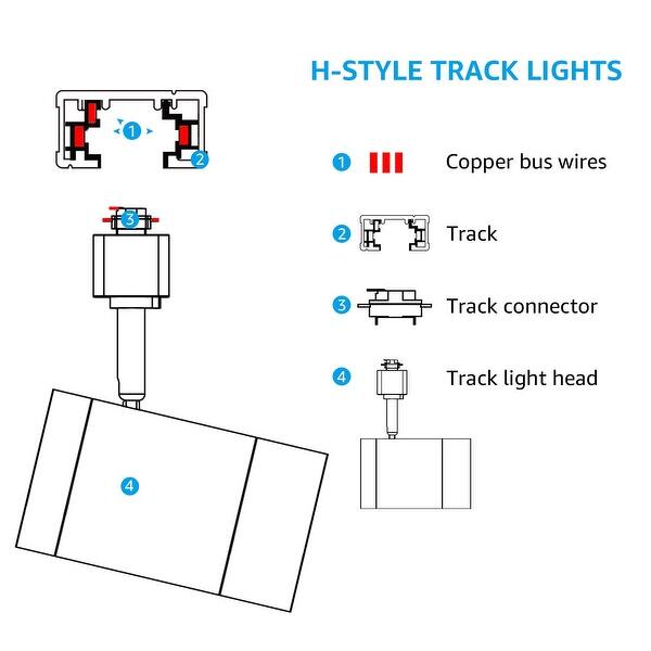 Shop 17 5w Dimmable Led White Track Light 4000k Pack Of 4