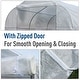preview thumbnail 8 of 9, Outsunny 20’ x 10’ x 7’ High Tunnel Walk-In Garden Greenhouse Kit with Plastic Cover & Roll-up Entrance - White