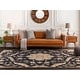 preview thumbnail 11 of 31, Robyn Handmade Transitional Medallion Wool Area Rug 2' x 3' - Black/Brown