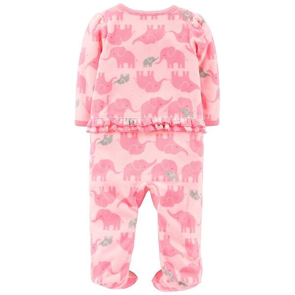 Shop Simple Joys By Carter S Baby Girls 2 Pack Fleece Footed Sleep And Play Monk 0 3 Months Overstock 31971211