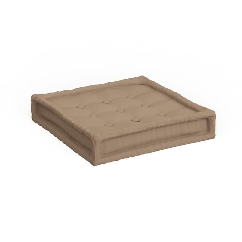 25-inch Microsuede Square Tufted Floor Pillow