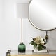 preview thumbnail 3 of 4, Uttermost Lois Green Glass Buffet Lamp
