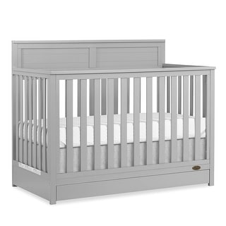 Dream On Me Clover 4-In-1 Modern Island crib With Rounded Spindles - Olive