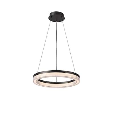 Artcraft Ari Integrated LED Pendant - Black Finish