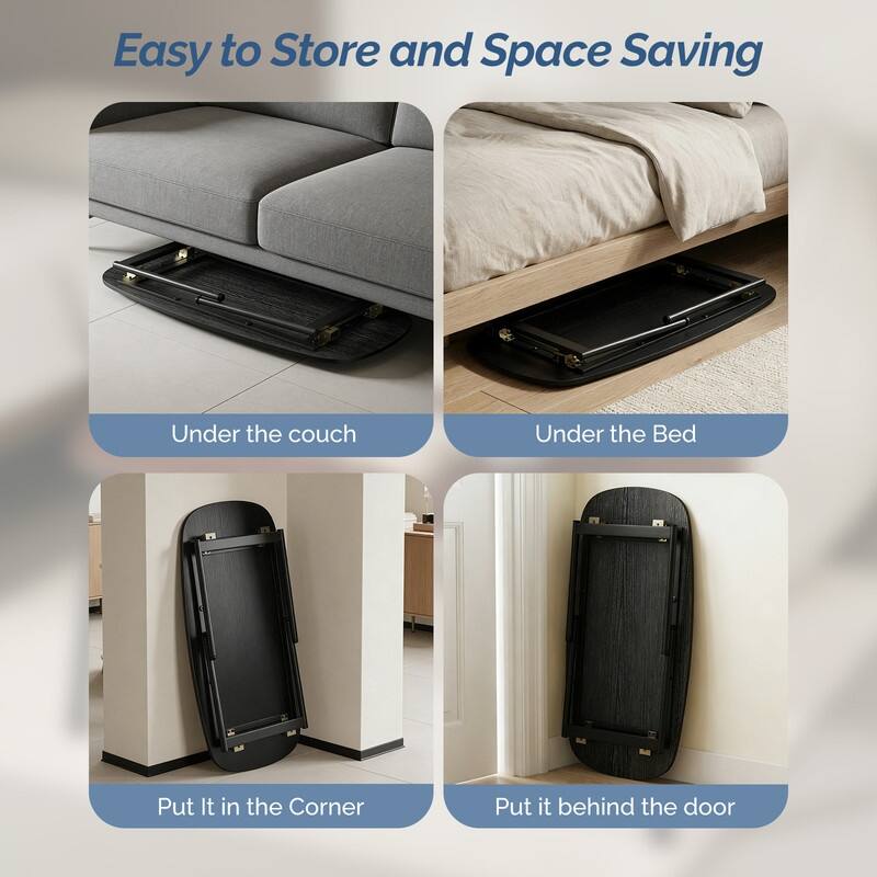 39'' Foldable Coffee Table Side Table with no Storage for living room