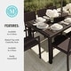 preview thumbnail 7 of 21, 71" Outdoor Rattan Wicker Patio Table with Engineered Wood Top - 39"W x 71"D x 30"H