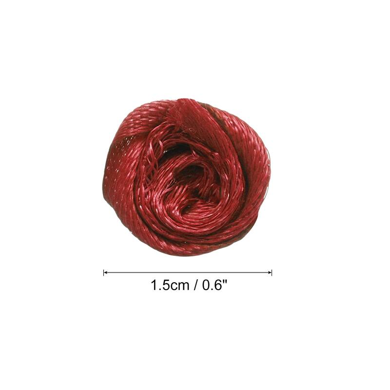 100pcs 1.5cm Mini Ribbon Roses for Crafts Artificial Fabric Flowers - Purple Red