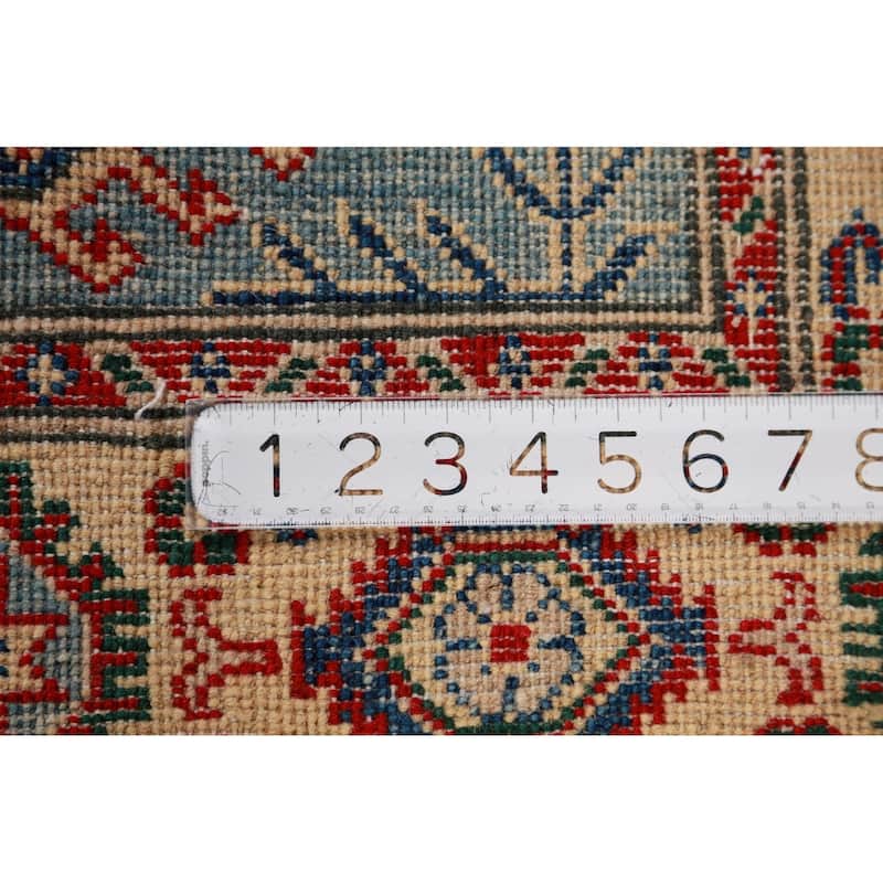 Light Blue Kazak Traditional Foyer Rug Handmade Wool Carpet - 2'7"x 4'0"