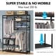 preview thumbnail 7 of 22, Large closet organizer Double Hanging Rod Clothes Garment Racks with Storage Shelves