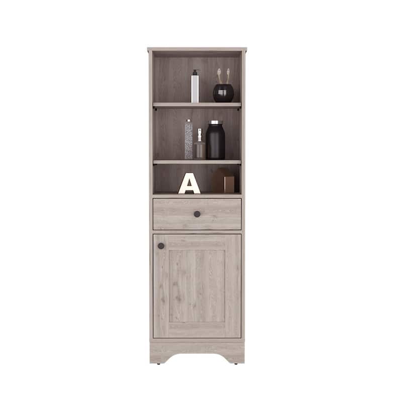 Linen Cabinet With One Drawer And One Cabinet