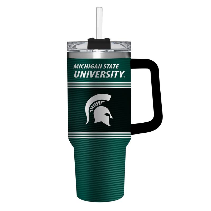 40 oz Stainless Steel Canyon Cup w/ Straw, Michigan State University