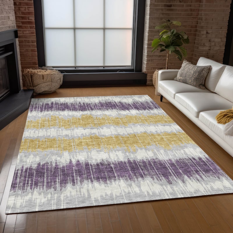 Machine Washable Indoor/ Outdoor Chantille Contemporary Ombre Rug
