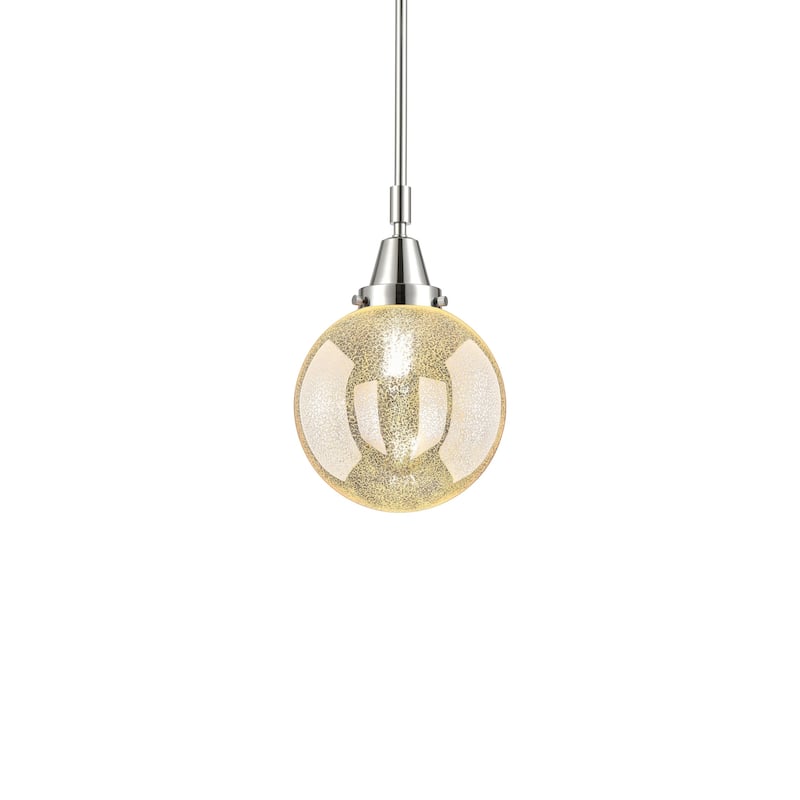 Innovations Lighting 447-1S-13-8 Beacon Pendant Beacon 8" Wide Mini - Polished Chrome / Mercury