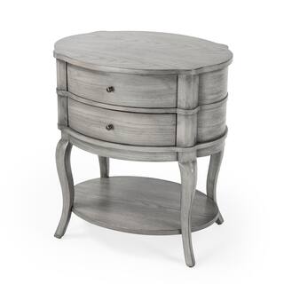Jarvis Oval 2-Drawer Side Table