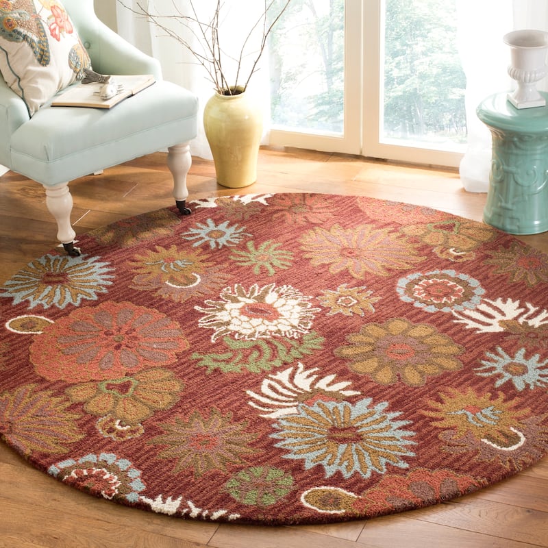 SAFAVIEH Handmade Blossom Arpita Modern Floral Wool Rug