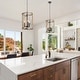 preview thumbnail 4 of 20, Modern Farmhouse Cylinder Pendant Light Wood Grain Island Light for Kitchen Island Dining Room