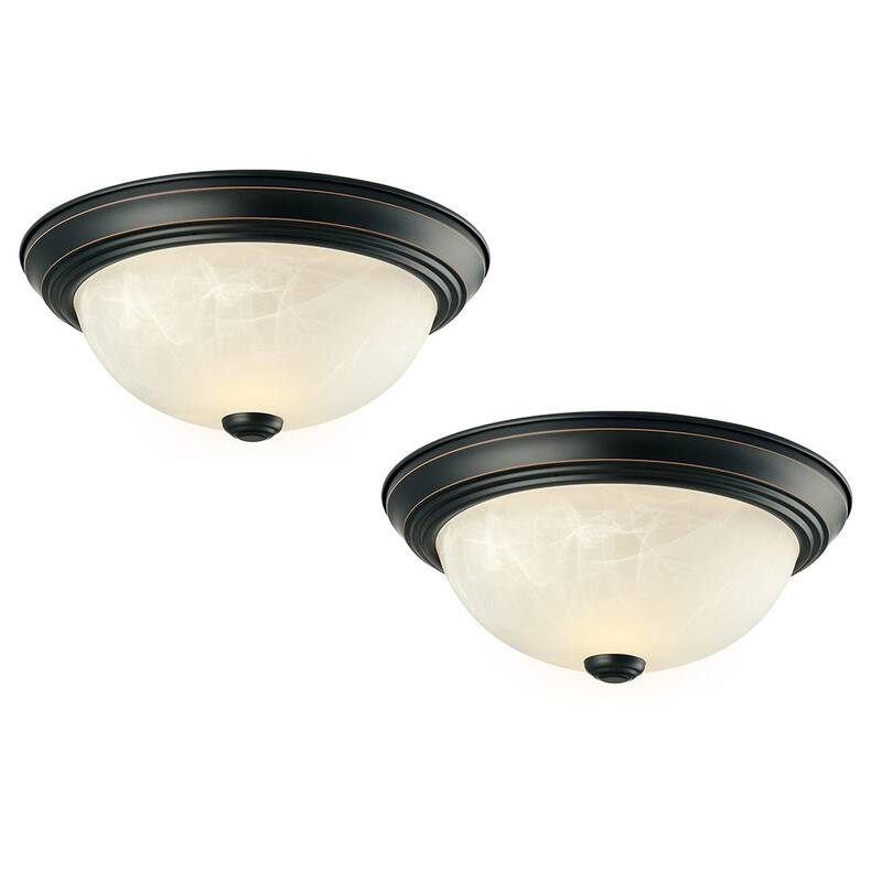 Design House Traditional 2 Pack 2-Light Indoor Dimmable Ceiling Light - Oil Rubbed Bronze - Oil Rubbed Bronze