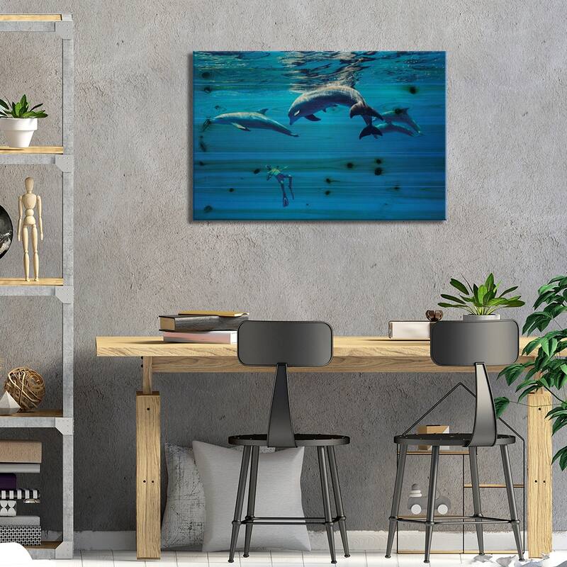 Crazy Morning Print On Wood by Serge Melesan - Multi-Color