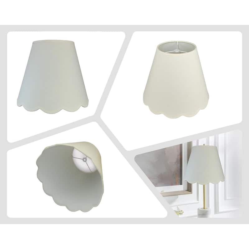 Royal Designs Scallop Empire Lamp Shade Set of 2 - 7 x 13 x 10