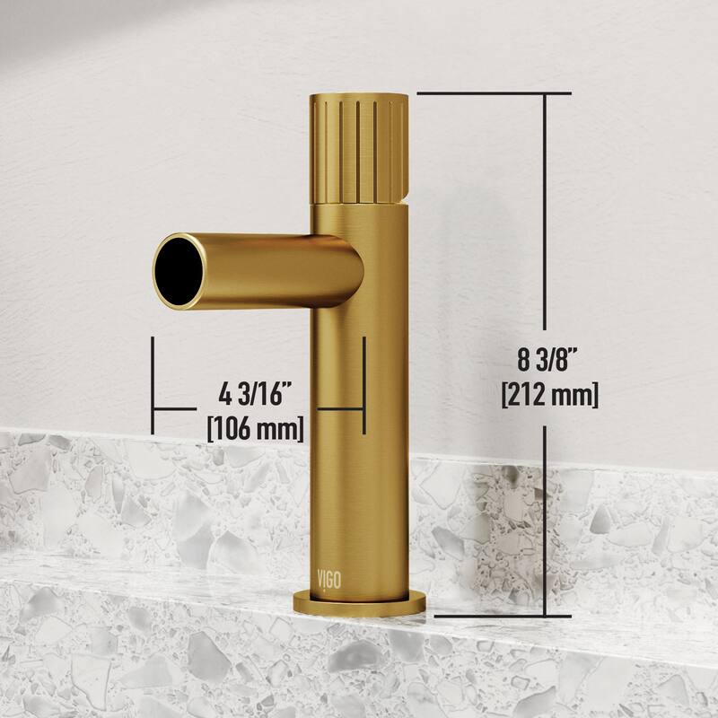 VIGO Ashford 8" H Single Handle Single Hole Bathroom Faucet