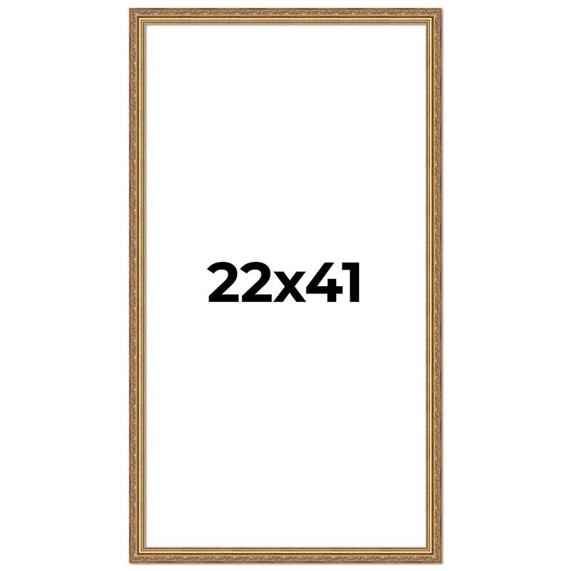 22x41 Frame Red Solid Wood Picture Frame Width 1.75 Inches | Interior Frame Depth 1 13/16 Inches