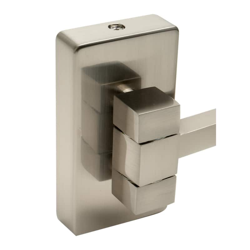 ALFI brand ABM8WS-BN 8" Square Wall Mounted 5x Magnify Cosmetic Mirror - Grey