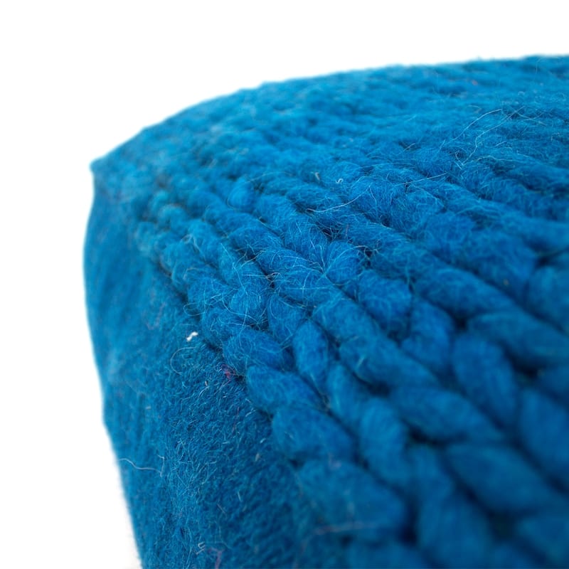 Jiti Indoor Braided Design Casual Lounging Pouf Ottoman Seating for Indoor Space.