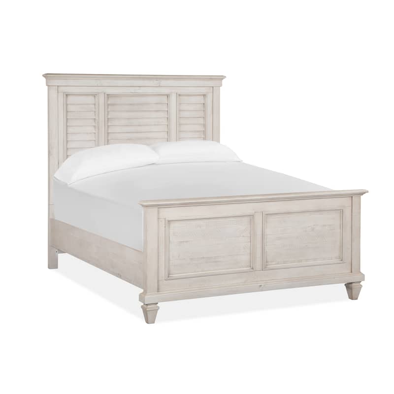 Magnussen Home Newport Alabaster Queen Shutter Panel Bed - Queen
