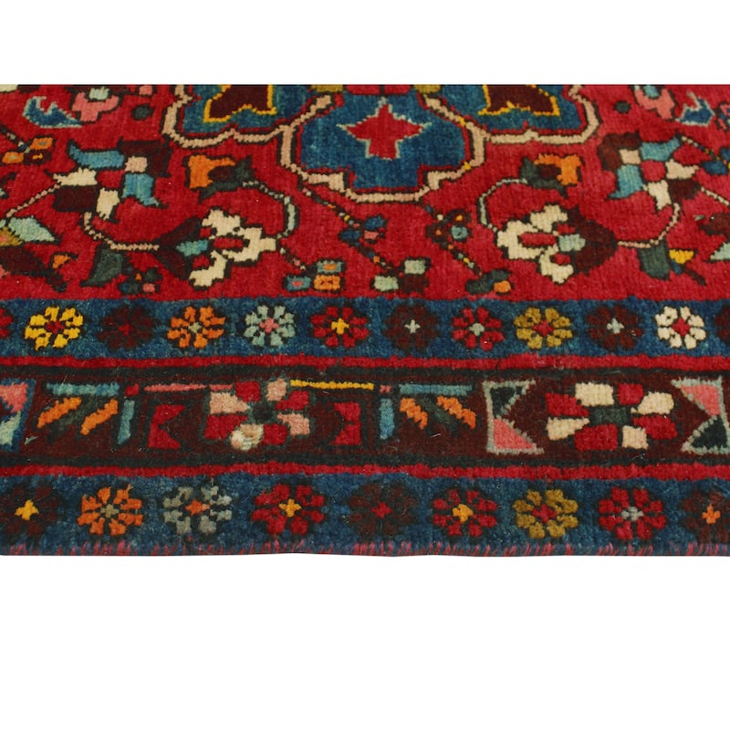 Fine Vintage Distressed Arelis Red/Beige Runner - 3'3" x 11'4"