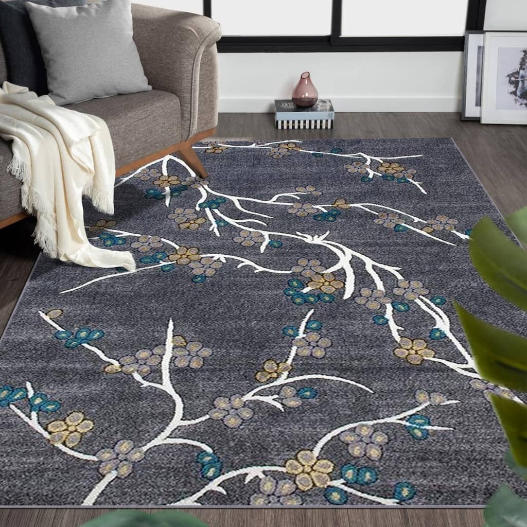 Luxe Weavers Cherry Blossom Floral Area Rug - 5'2" x 7'2"
