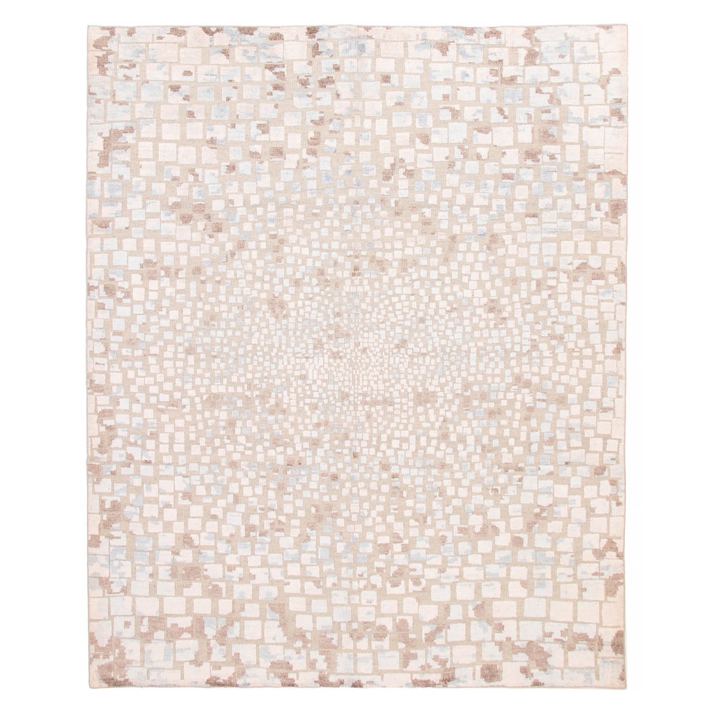 ECARPETGALLERY Hand-knotted Tangier Beige Silk, Wool Rug - 8'3 x 10'3